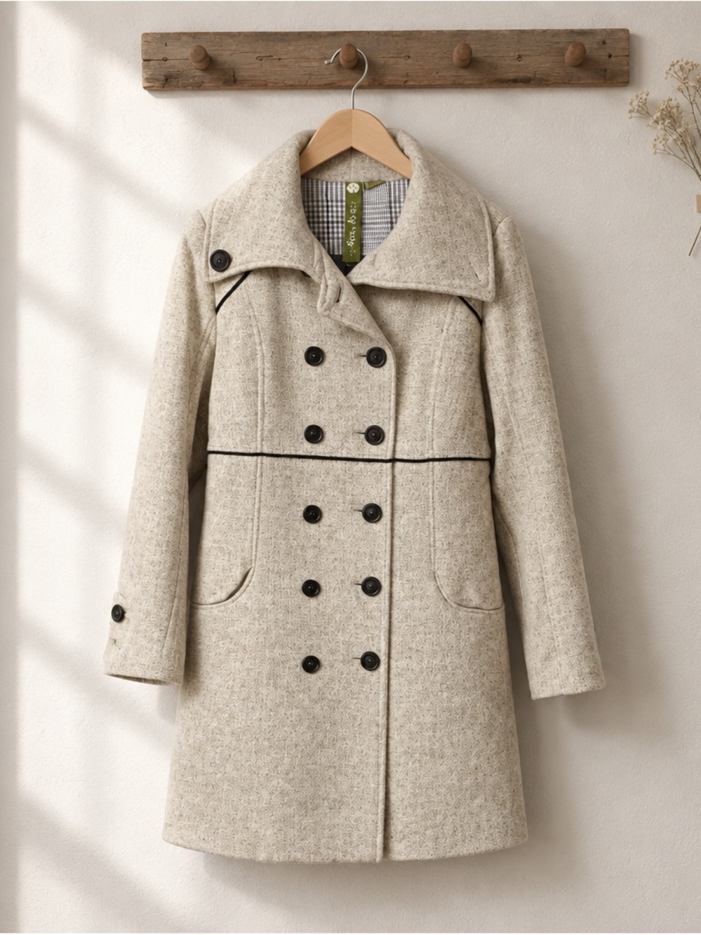 CLEARANCE 🛑 Soia & Kyo Double-Breasted Pea Coat in wool blend as is